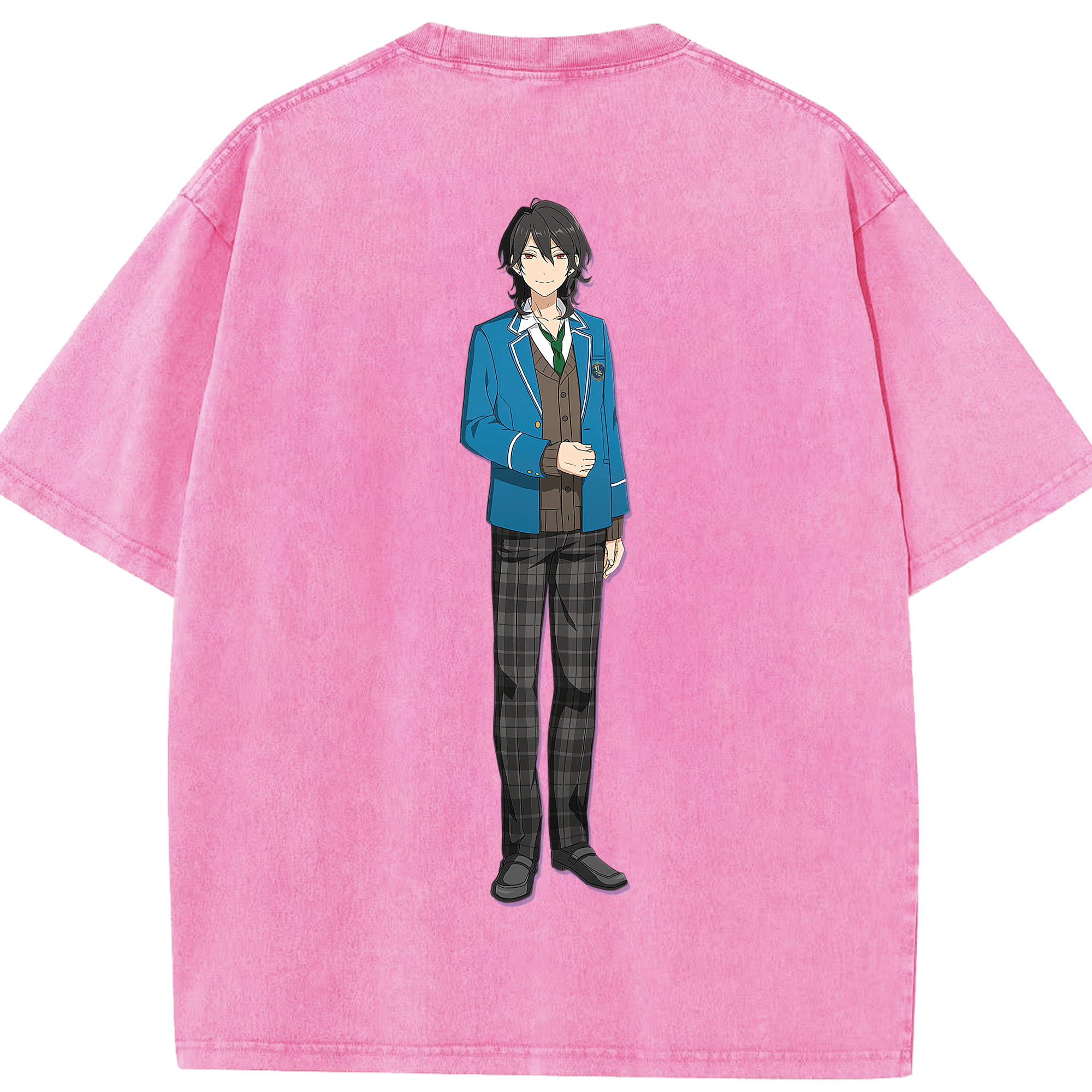 （画像用） あんさんぶるスターズ! Ensemble Stars 綿100% ヴィンテージ風 半袖Tシャツ（背面プリント）